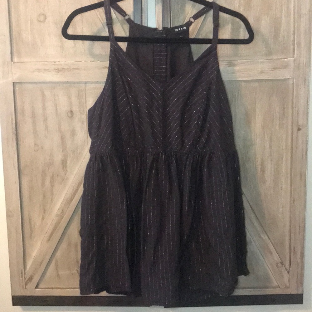 Shimmer Striped Sleeveless Torrid Top